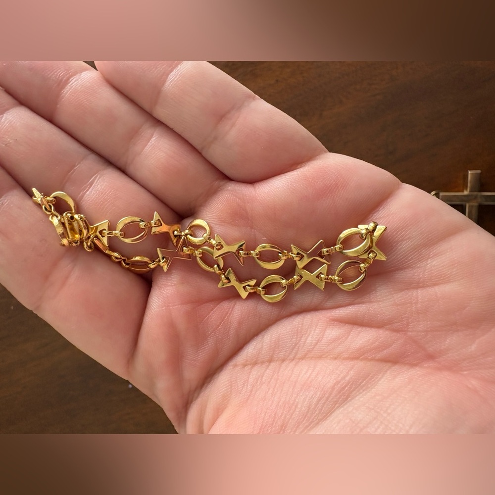 Source Unknown Gold Geometric Bracelet - image 2